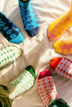 Load image into Gallery viewer, Soft Haus X The Endery Deadstock Socks - Check - Green & Cream