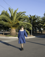 Load image into Gallery viewer, Greta Dress - Blue Plaid - Final Sale
