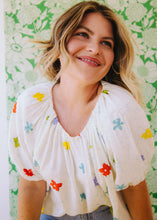 Load image into Gallery viewer, Belle Top - White Flowers
