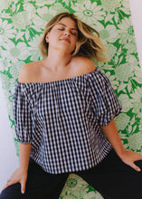 Load image into Gallery viewer, Belle Top - Black and White Check