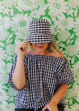 Load image into Gallery viewer, Belle Top - Black and White Check