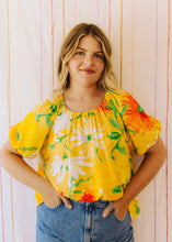 Load image into Gallery viewer, Belle Top - Yellow Flowers