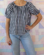 Load image into Gallery viewer, Belle Top - Black and White Check