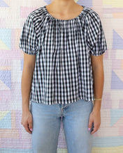 Load image into Gallery viewer, Belle Top - Black and White Check