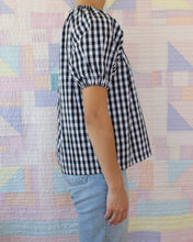 Load image into Gallery viewer, Belle Top - Black and White Check