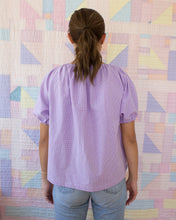Load image into Gallery viewer, Belle Top - Lavender Gingham