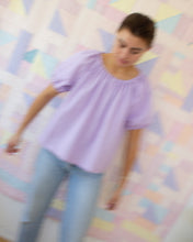 Load image into Gallery viewer, Belle Top - Lavender Gingham