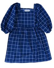 Load image into Gallery viewer, Greta Dress - Blue Plaid - Final Sale