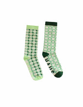 Load image into Gallery viewer, Soft Haus X The Endery Deadstock Socks - Check - Green & Cream