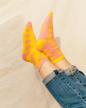 Load image into Gallery viewer, Soft Haus X The Endery Deadstock Socks - Flower - Sun &amp; Blush
