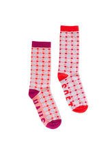 Load image into Gallery viewer, Soft Haus X The Endery Deadstock Socks - Check - Blue &amp; Berry
