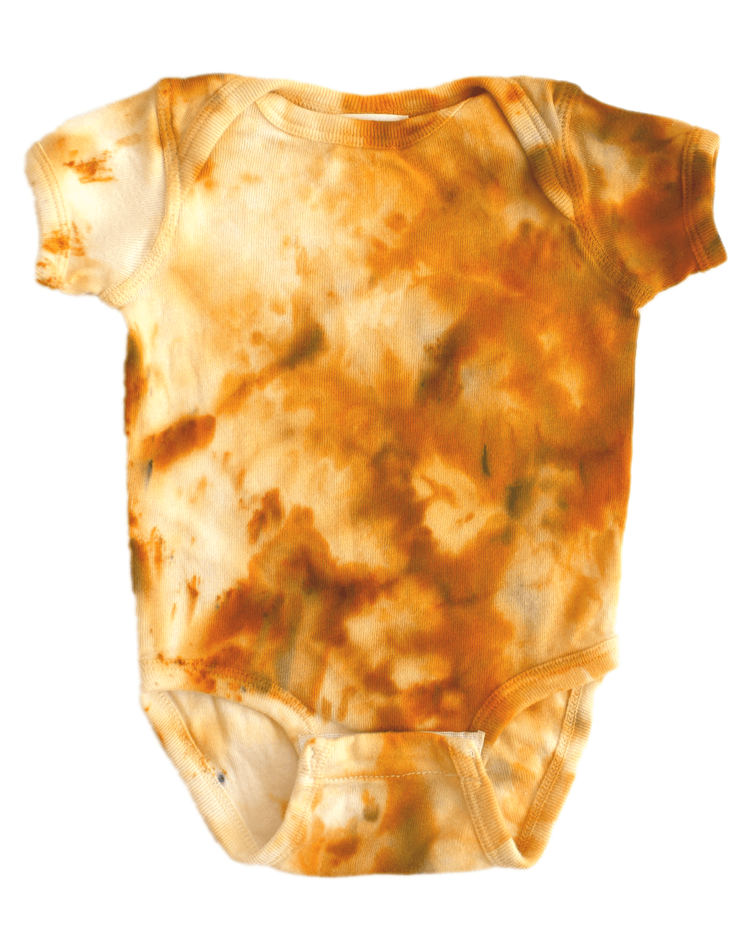 Dust Dye Baby Short Sleeve Onesie - Turmeric